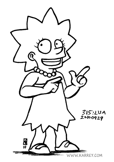 Lisa Simpson from the Simpsons